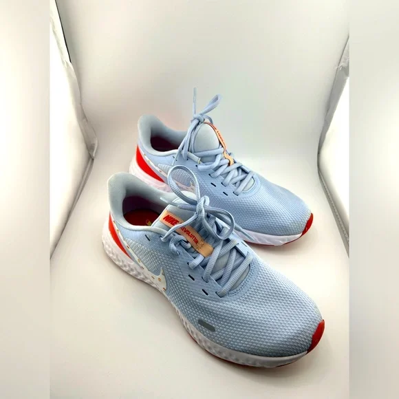 Nike Revolution Blue and Red Women's  Athletic Shoes with Modern Design - Picture 10 of 12